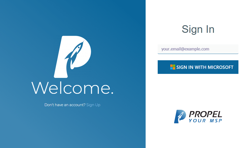 Sign in Propel your MSP